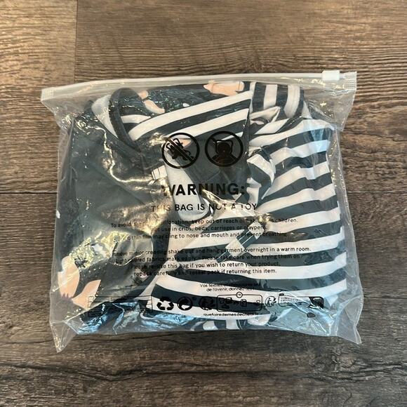 Sunikini Large High-Waist Vertical Striped/Orchid Floral One-Piece Swimsuit - Picture 5 of 14